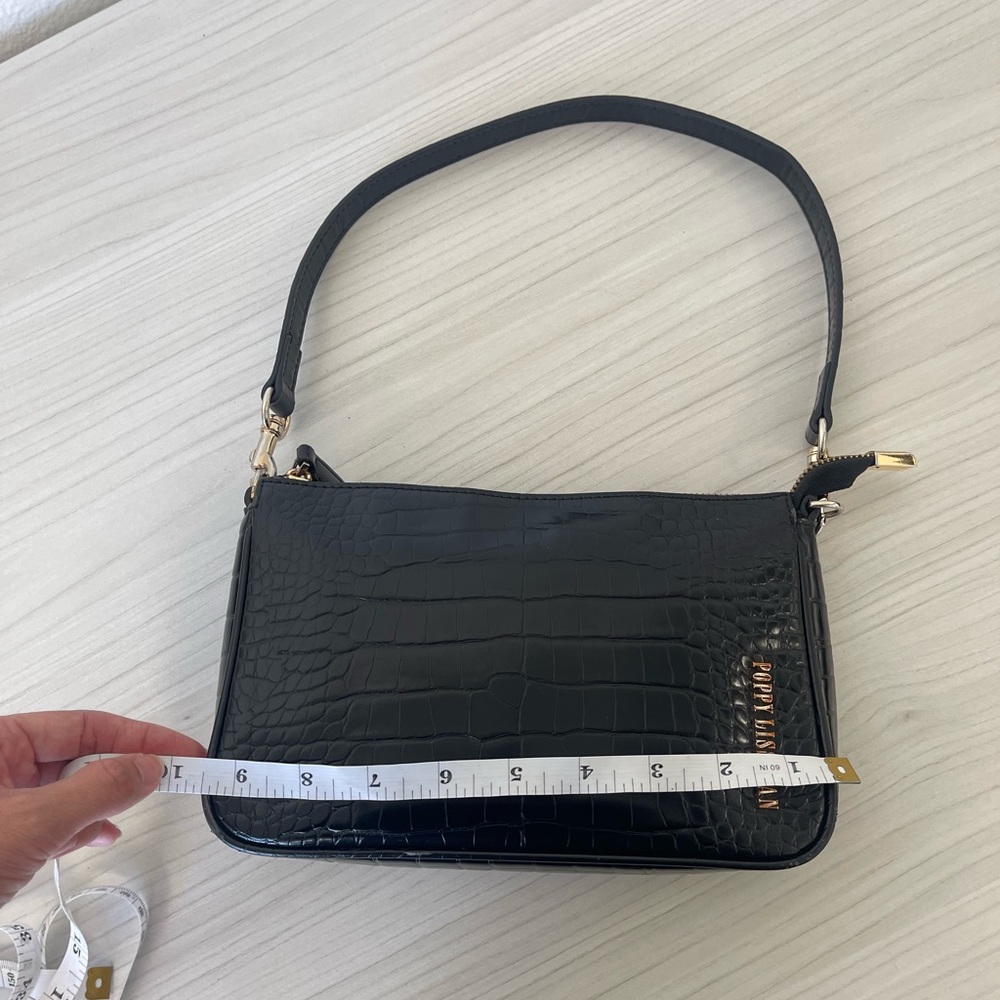 POPPY LISSIMAN BLACK CROC PURSE - Picture 8 of 9